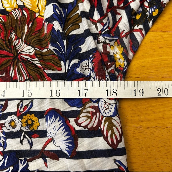 J. CREW Striped Floral Elbow Tee - Picture 9 of 10